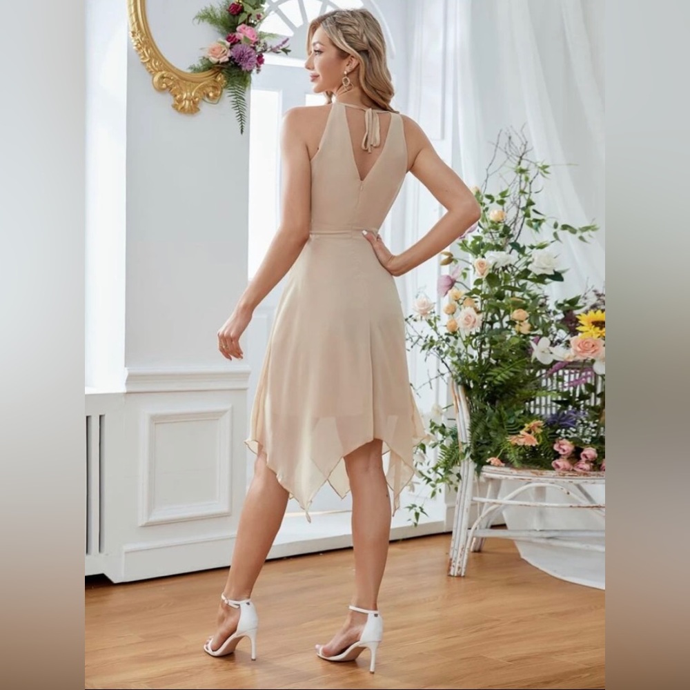 Apricot / Tan Bridesmaids Dress